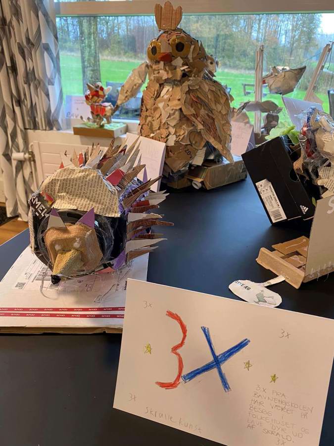 3.X fine udstilling med skraldekunst